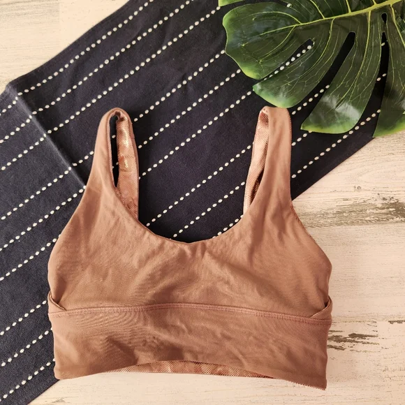 Lululemon Align Bra Shine Light Support A/B Cup Cacao Size 4 - Picture 4 of 5